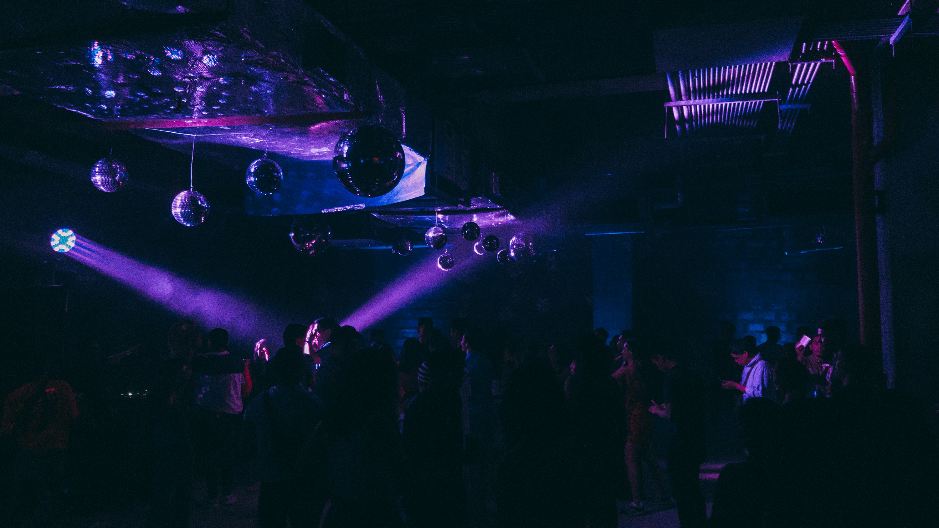 Luxury nightclub interior with ambient lighting